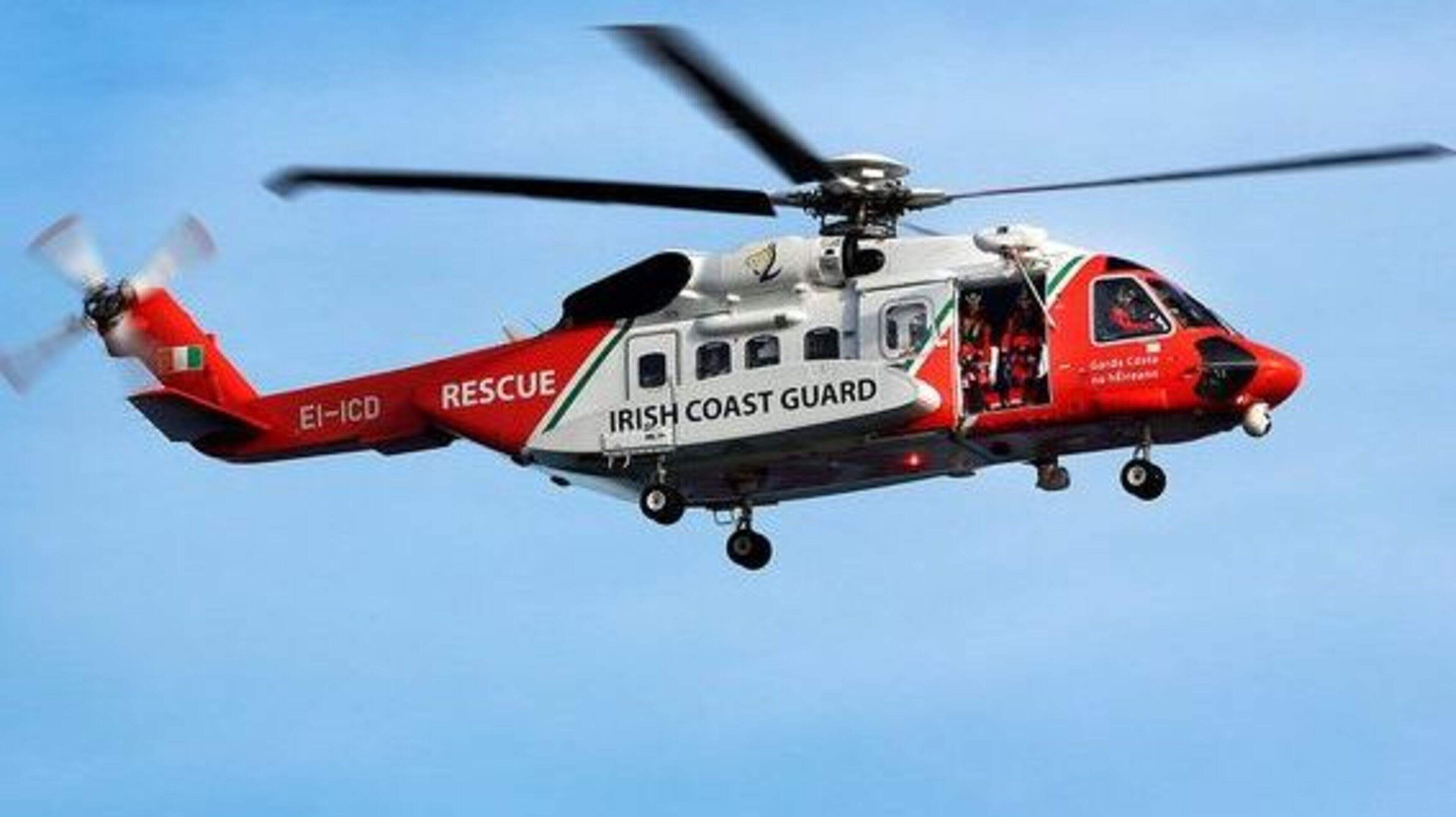 Coast Guard helicopter called into action after father and son get into difficulty off Wexford beach